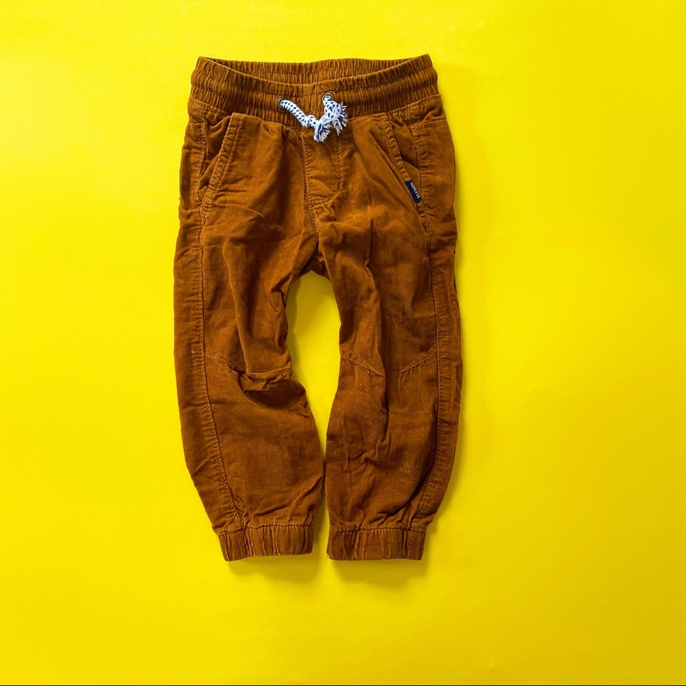 Brown Corduroy Drawstring Pants